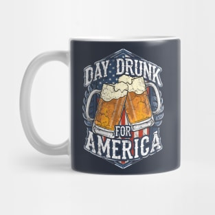 Day Drunk For America USA 4th Of July Independence Day Mug